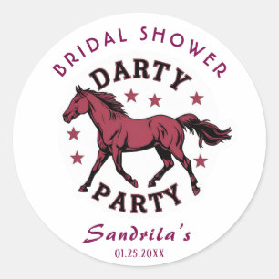 DERBY PARTY CLASSIC ROUND STICKER