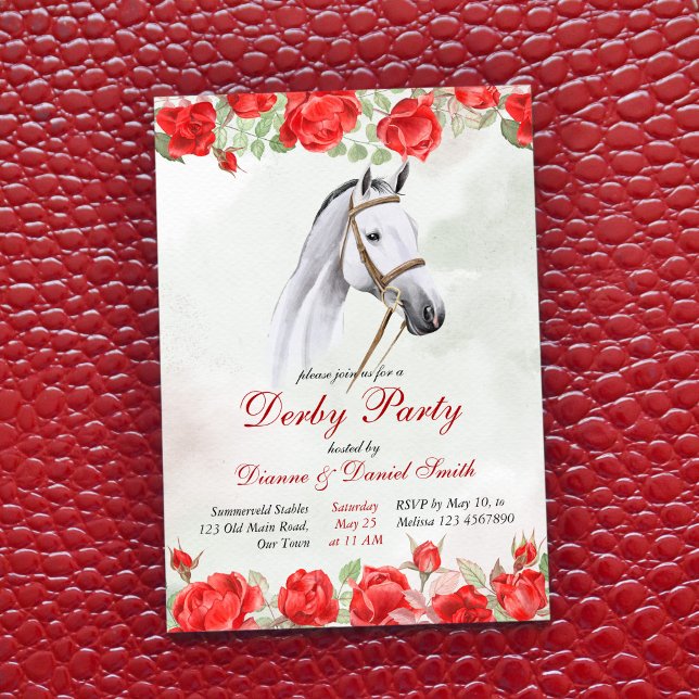 Derby party, horse, elegant equestrian party invitation (Creator Uploaded)