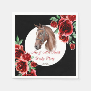 Derby party horse equestrian party personalised napkin