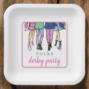 Derby Party Horse Racing Fashion Preppy Custom Paper Plate