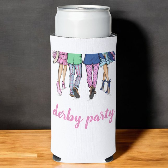 Derby Party Horse Racing Fashion Preppy Custom Seltzer Can Cooler (Creator Uploaded)