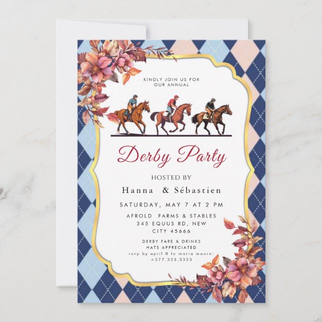 Derby Party Invitation (Front)