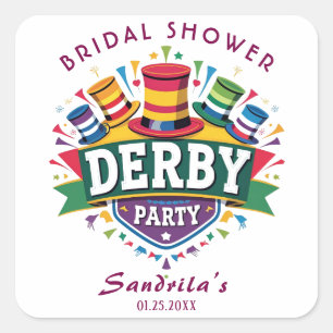DERBY PARTY SQUARE STICKER