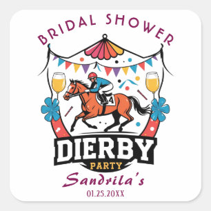 DERBY PARTY SQUARE STICKER