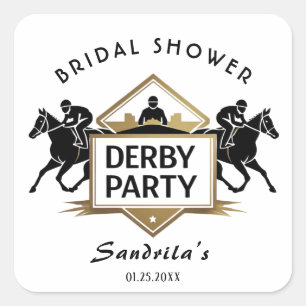 DERBY PARTY SQUARE STICKER