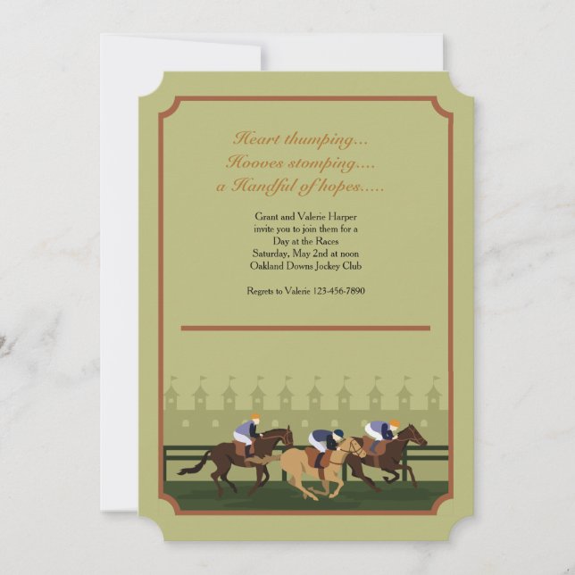 Derby Race Track Invitation (Front)