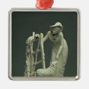 Derby shepherdess, 1790 metal tree decoration