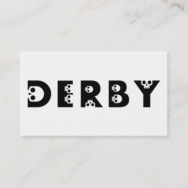 derby : skullphabet business card (Front)