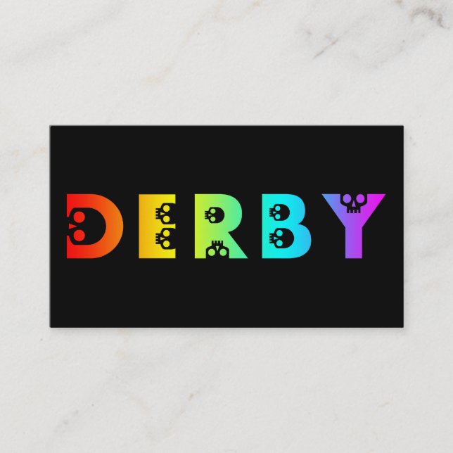 derby : skullphabet business card (Front)