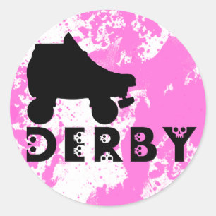 derby : skullphabet classic round sticker