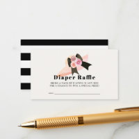 Derby Style Big Pink Hat Rose Diaper Raffle Ticket