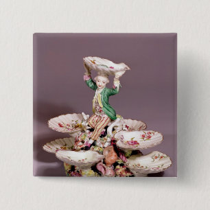 Derby table centrepiece, 1760-65 15 cm square badge