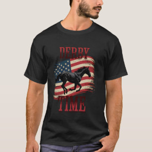 Derby Time USA Patriotic Horse Racing Fans T-Shirt