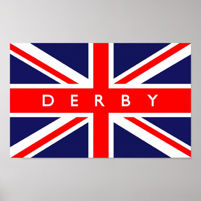 Derby UK Flag Poster (Front)