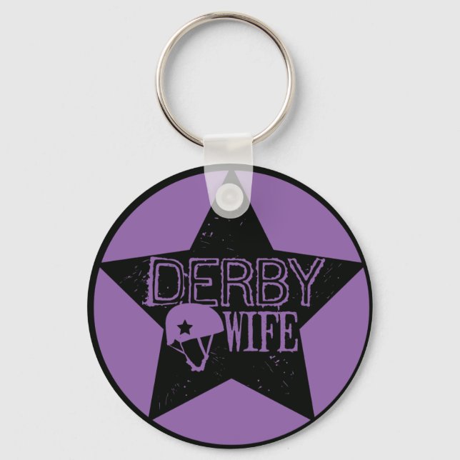 Derby Wife, Roller Derby Key Ring (Front)