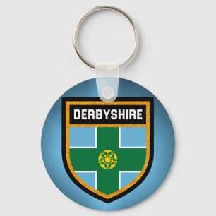 Derbyshire Flag Key Ring