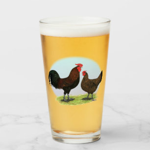 Derbyshire Redcap Fowl Glass