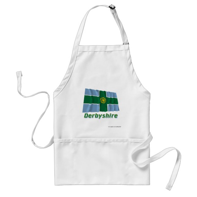 Derbyshire Waving Flag with Name Standard Apron (Front)