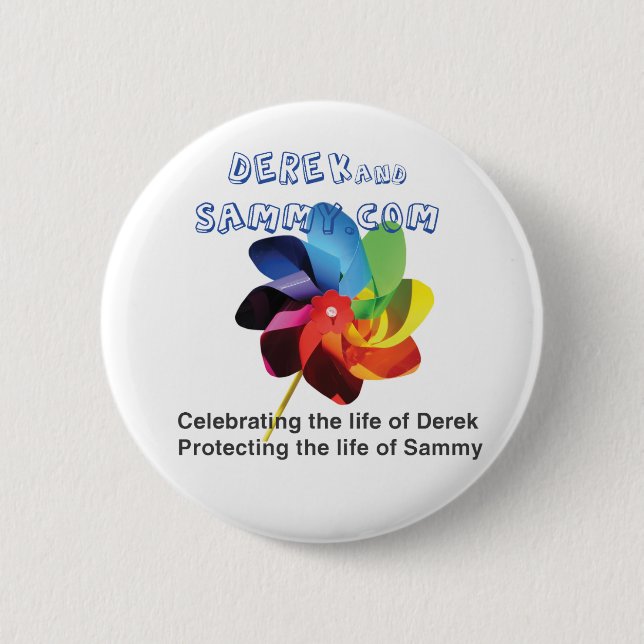 Derek & Sammy Pinwheel Button (Front)