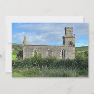 Derelict St Colmac Church Isle of Bute Scotland Holiday Card