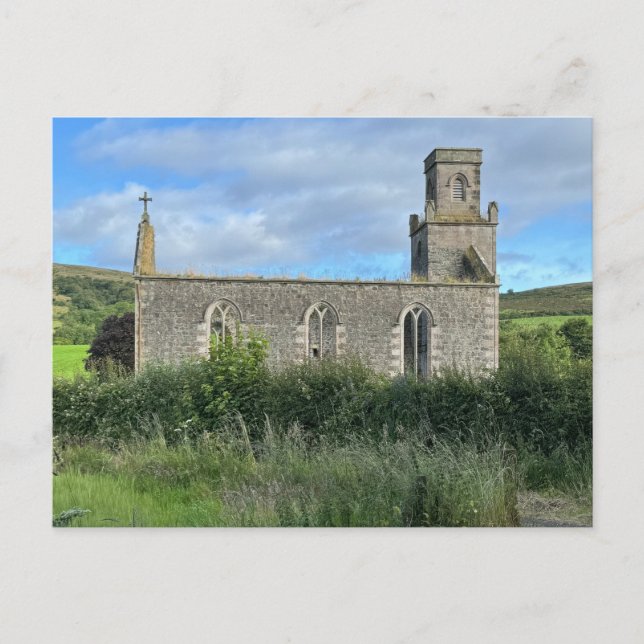Derelict St Colmac Church Isle of Bute Scotland Holiday Postcard (Front)