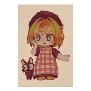 Deretjie, girl, chibi, Spakenburg Poster