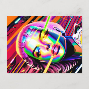 Derezzed Futures - Ken Gauge Art Postcard