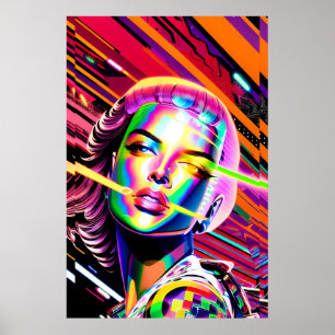 Derezzed Futures - Ken Gauge Art Poster
