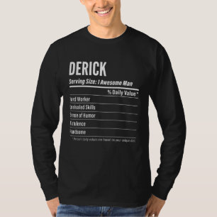 Derick  Nutritional Facts Serving Size Calories T-Shirt