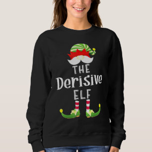 Derisive Elf Group Christmas Pajama Party Sweatshirt