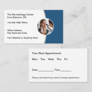 Dermatologist Office Appointment Cards Design