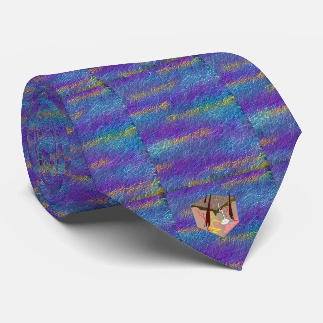 Dermatologist Skin Layers Purple Tie (Rolled)