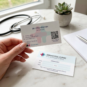 Dermatology Clinic Business   Clean Appointment Card