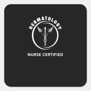 Dermatology Clinic Registered Nurse Certified Derm Square Sticker