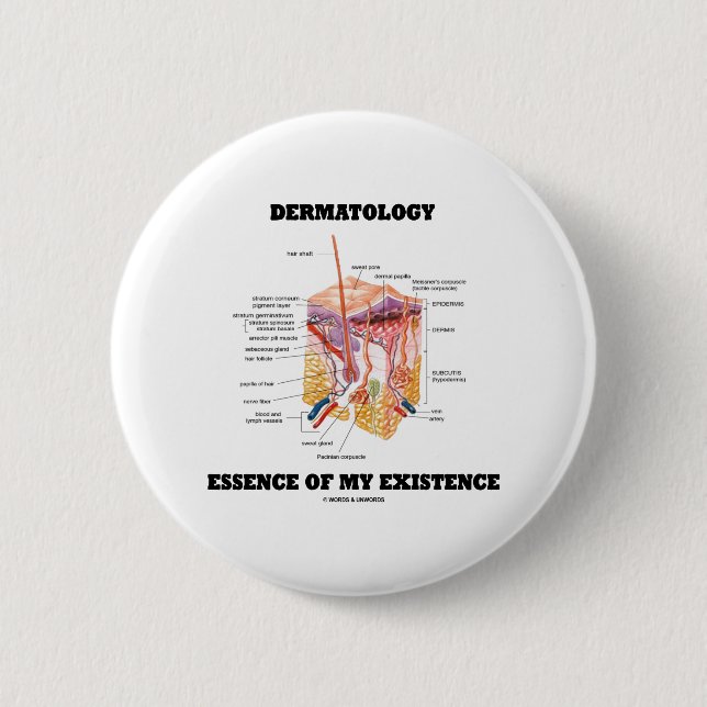 Dermatology Essence Of My Existence 6 Cm Round Badge (Front)