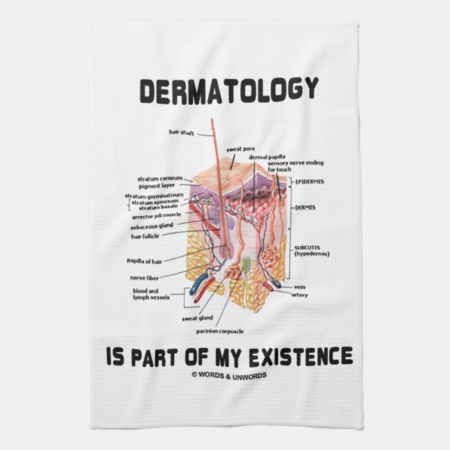 Dermatology Is Part Of My Existence Tea Towel (Vertical)