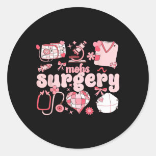 Dermatology Nurse Valentine Mohs Surgery Derm Squa Classic Round Sticker