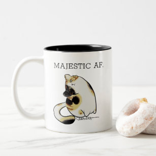 Derp cats Calico cat Two-Tone Coffee Mug