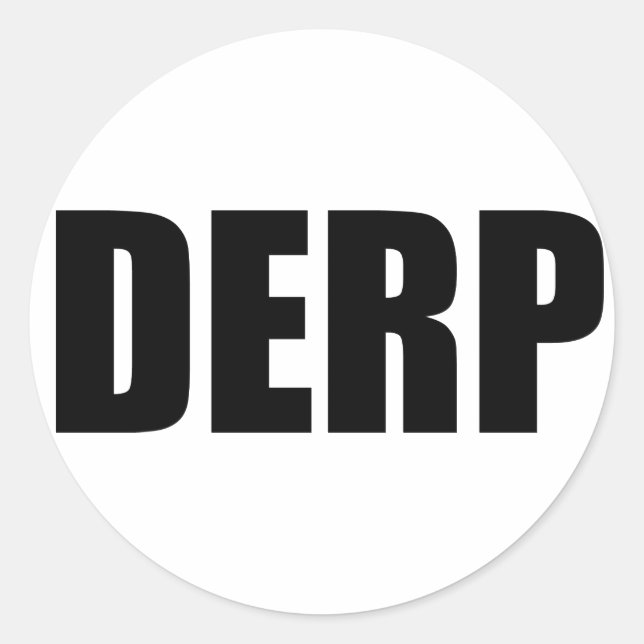 DERP CLASSIC ROUND STICKER (Front)