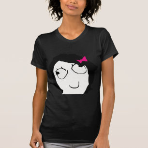 Derpina - black hair, pink ribbon T-Shirt