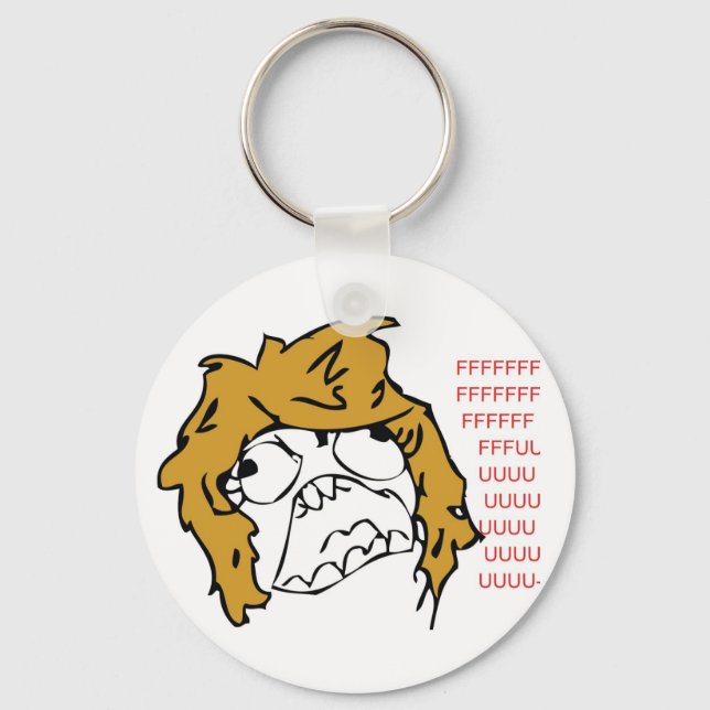 Derpina Rage Troll Key Ring (Front)