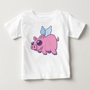 Derpy Kawaii Flying Piggy Cutie Baby T-Shirt