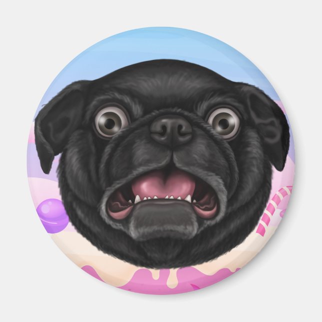 Derpy Pug Magnet (Front)