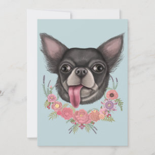 Derpy puppy thank you card