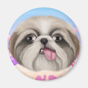 Derpy Shih Tzu Magnet