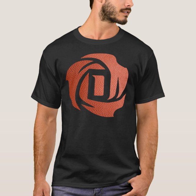 Derrick Rose Basketball Texture Logo Classic T-Shi T-Shirt (Front)