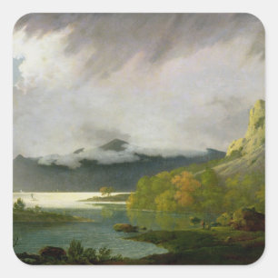 Derwent Water with Skiddaw in the Distance, c.1795 Square Sticker
