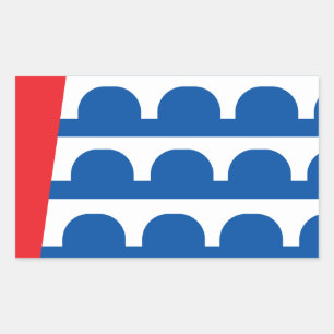 Des Moines city flag Rectangular Sticker