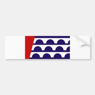 des moines city flag united state america iowa bumper sticker