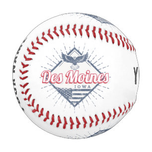 Des Moines City Iowa United States Vintage USA Baseball